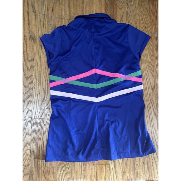 Nike Golf Tour Performance Shirt Multi Dri Fit Short Sleeve Sz M Active Retro - Picture 2 of 6